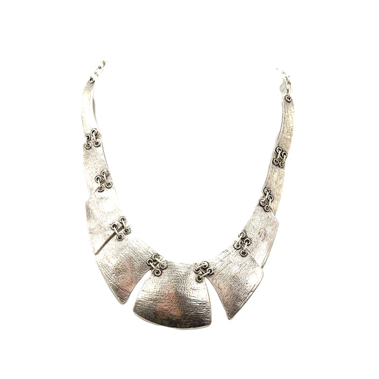 Silver Bold Statement Necklace