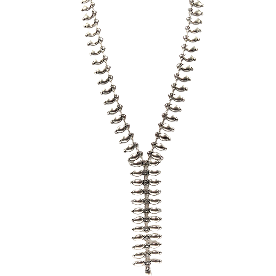 Fashion Tribal Long Silver Chain