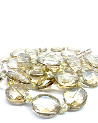 Crystal Oval Long Necklace - Born To Glam