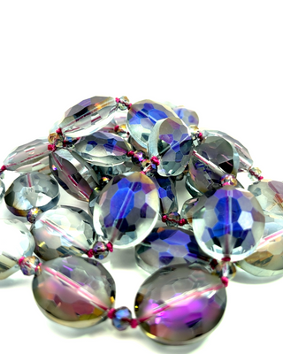 Crystal Oval Long Necklace - Born To Glam