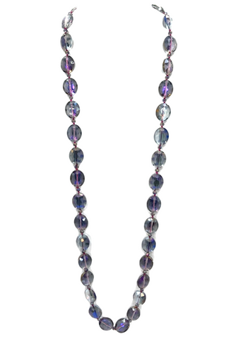 Crystal Oval Long Necklace - Born To Glam