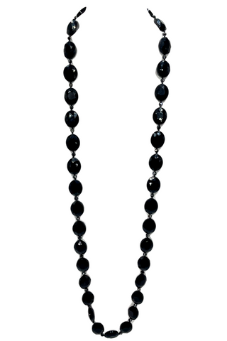 Crystal Oval Long Necklace - Born To Glam