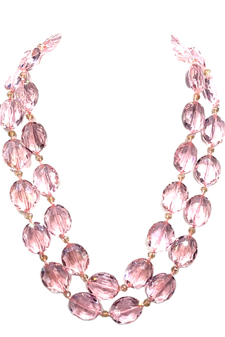 Crystal Oval Long Necklace - Born To Glam