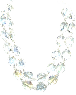 Crystal Oval Long Necklace - Born To Glam