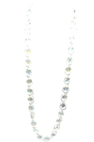 Crystal Oval Long Necklace - Born To Glam
