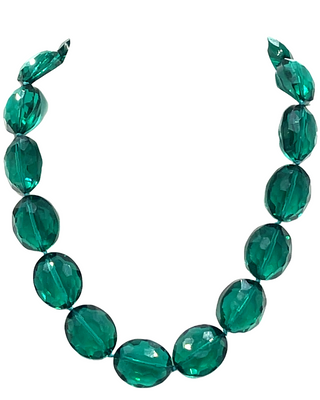 Crystal Oval Short Necklace - Born To Glam