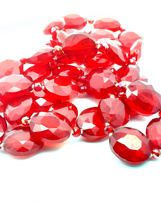 Crystal Oval Long Necklace - Born To Glam