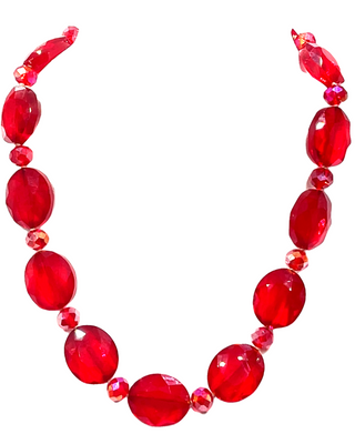 Crystal Oval Short Necklace - Born To Glam