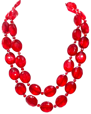 Crystal Oval Long Necklace - Born To Glam