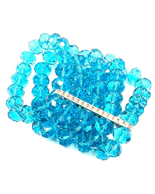 Multistrand Crystal Statement Bracelet - Born To Glam