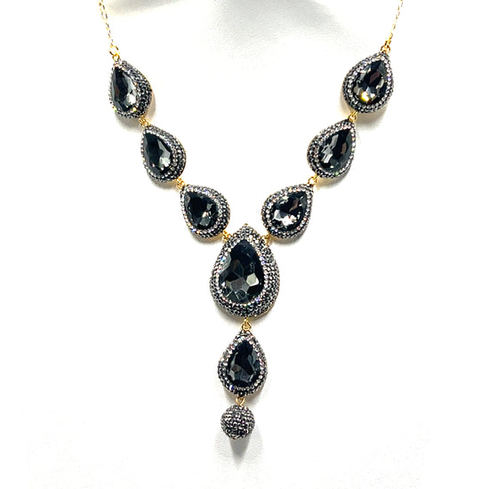 Gemstone Crystal Necklace Set