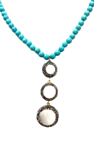 Crystal Beaded Gemstone Necklace - Born To Glam