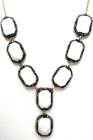 Mother Of Pearl 925 Sterling Silver Necklace - Born To Glam