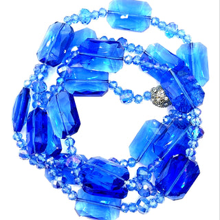 Rectangle Crystal Long Necklace