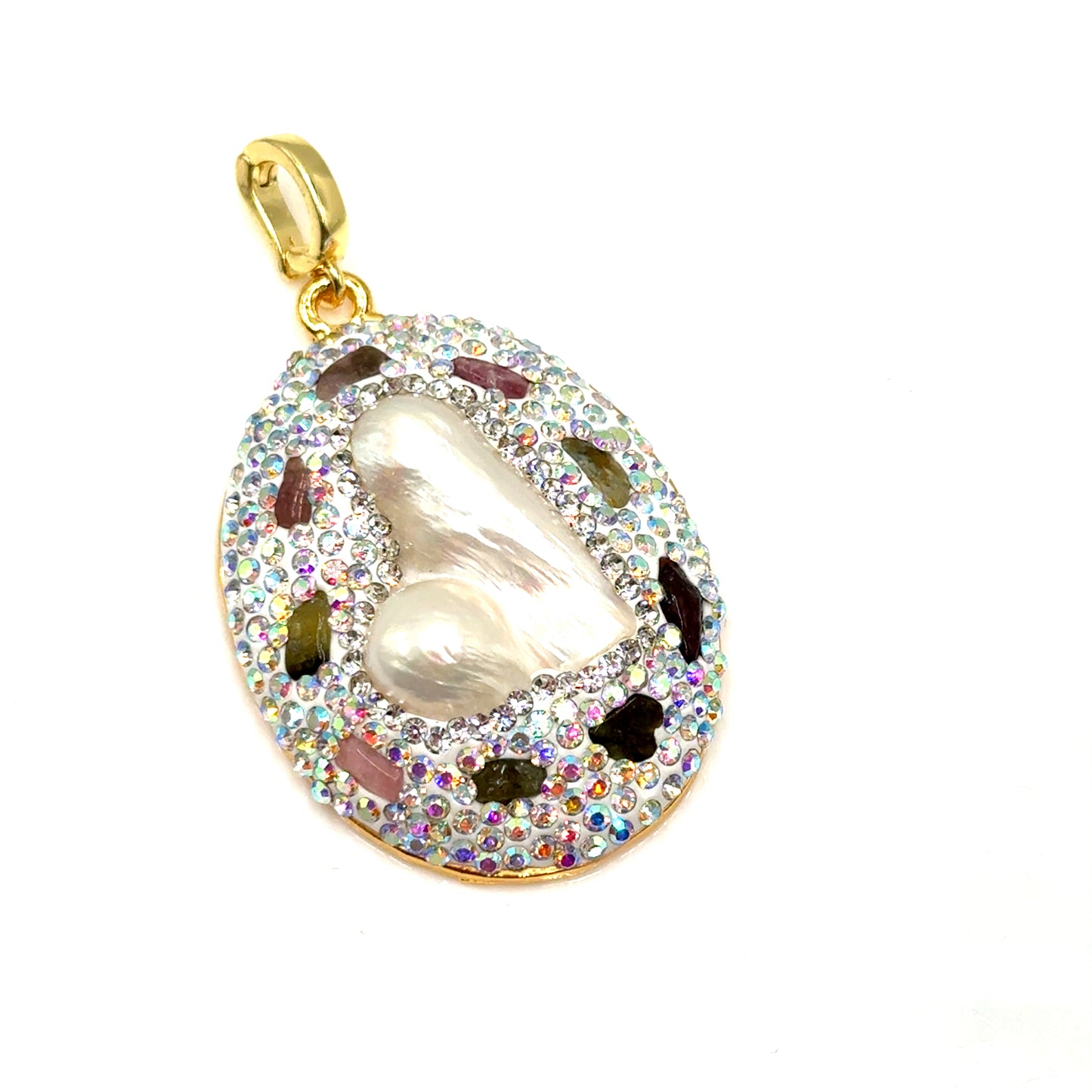 Clip on Gemstone Sterling Silver Pendant Born To Glam