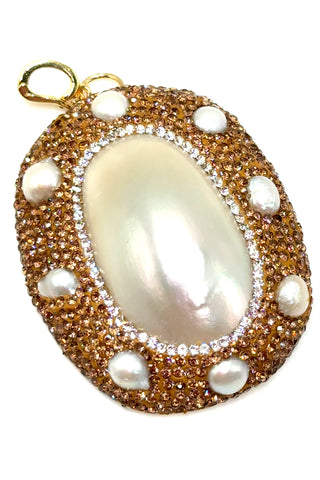 Clip on Gemstone Sterling Silver Pendant - Born To Glam