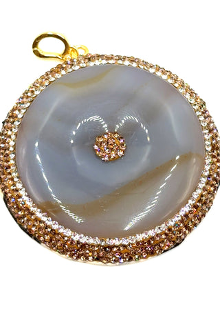 Clip on Gemstone Sterling Silver Pendant - Born To Glam