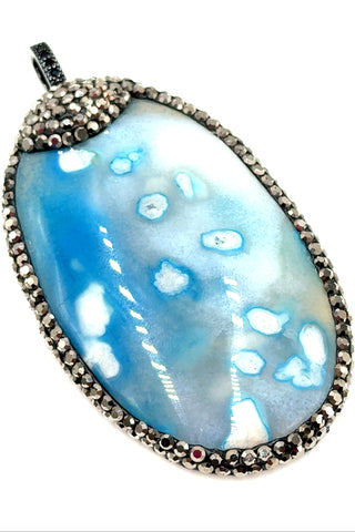 Clip on Gemstone Sterling Silver Pendant - Born To Glam