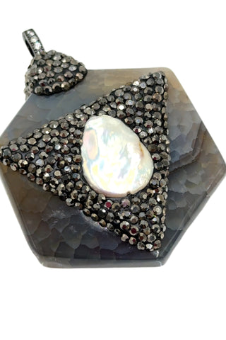 Clip on Gemstone Sterling Silver Pendant - Born To Glam