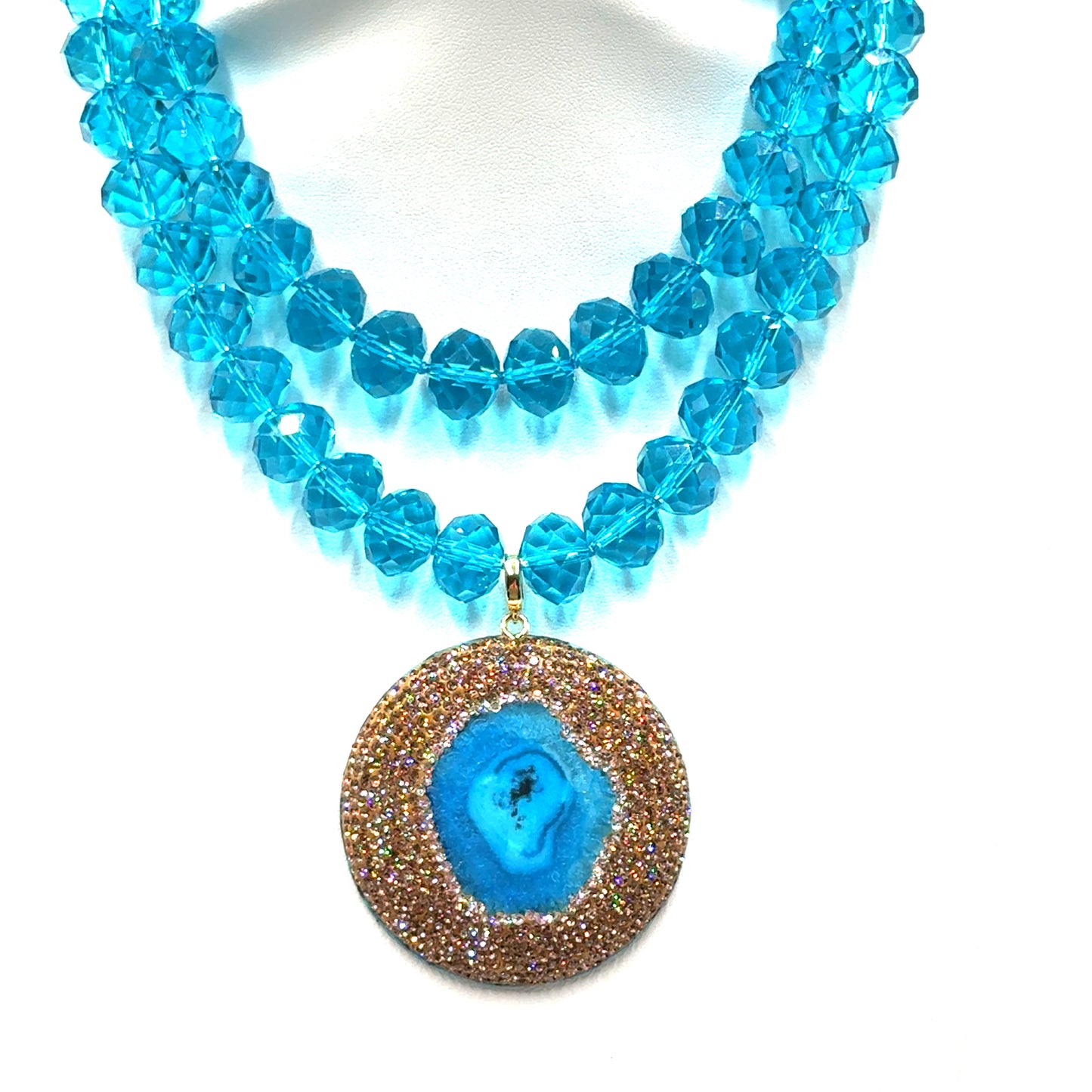 Adjustable 16mm Rondelle Short Necklace Born To Glam