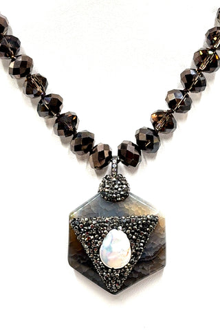 Clip on Gemstone Sterling Silver Pendant - Born To Glam