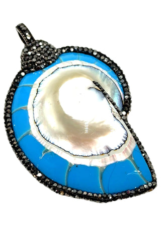 Clip on Gemstone Sterling Silver Pendant - Born To Glam