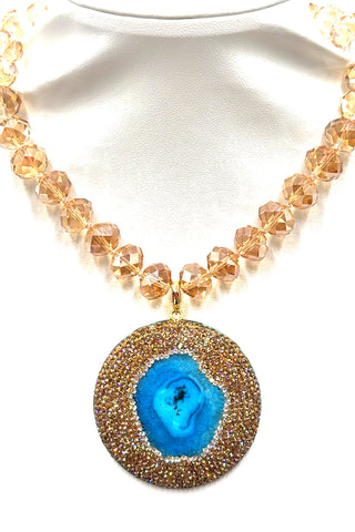 Clip on Gemstone Sterling Silver Pendant - Born To Glam