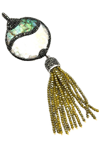 Clip on Gemstone Sterling Silver Pendant - Born To Glam