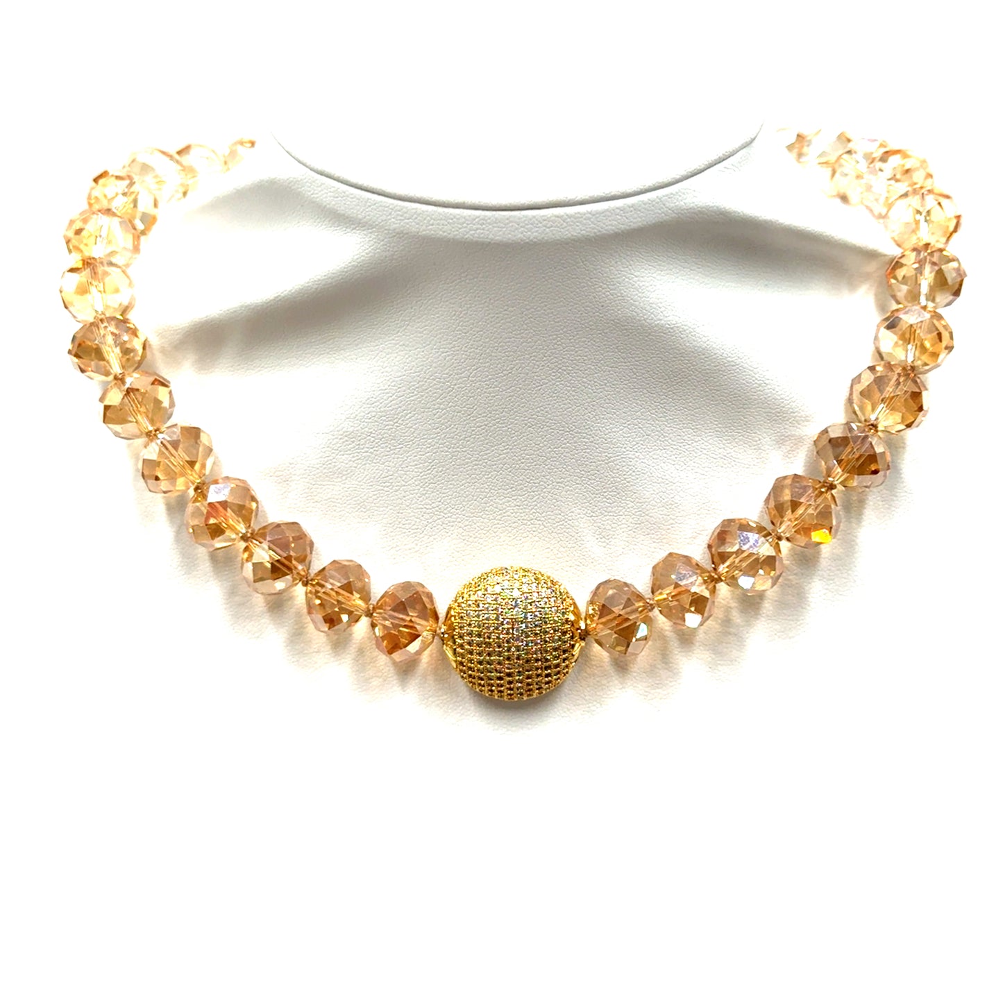 Adjustable Crystal Pave Short Necklace Born To Glam