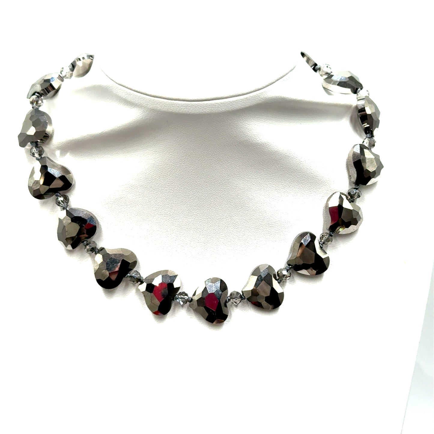 Crystal Heart Short Necklace Born To Glam