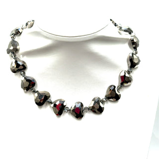 Crystal Heart Short Necklace - Born To Glam