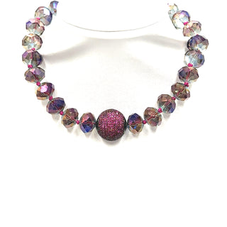 Adjustable Crystal Pave Short Necklace - Born To Glam