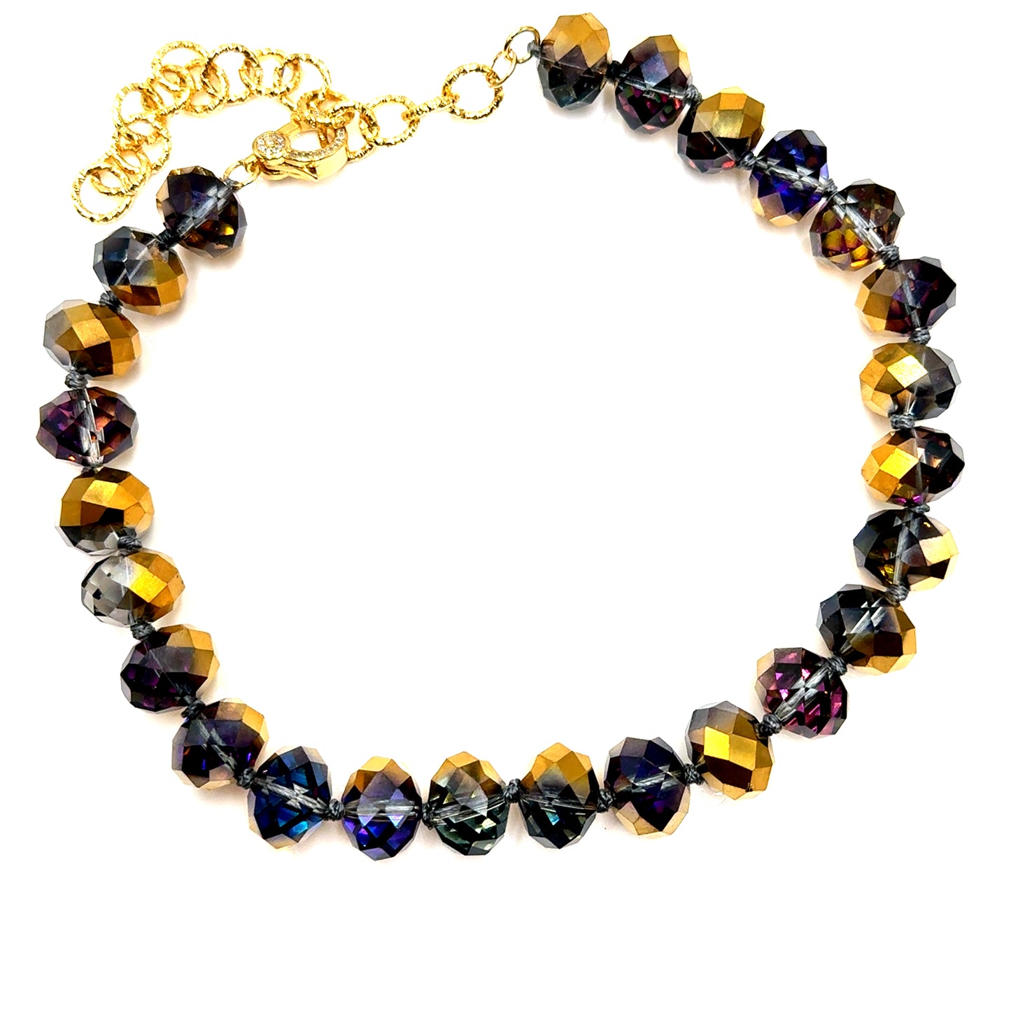 Adjustable 16mm Rondelle Short Necklace Born To Glam