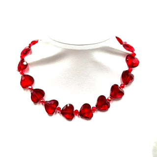 Crystal Heart Short Necklace - Born To Glam