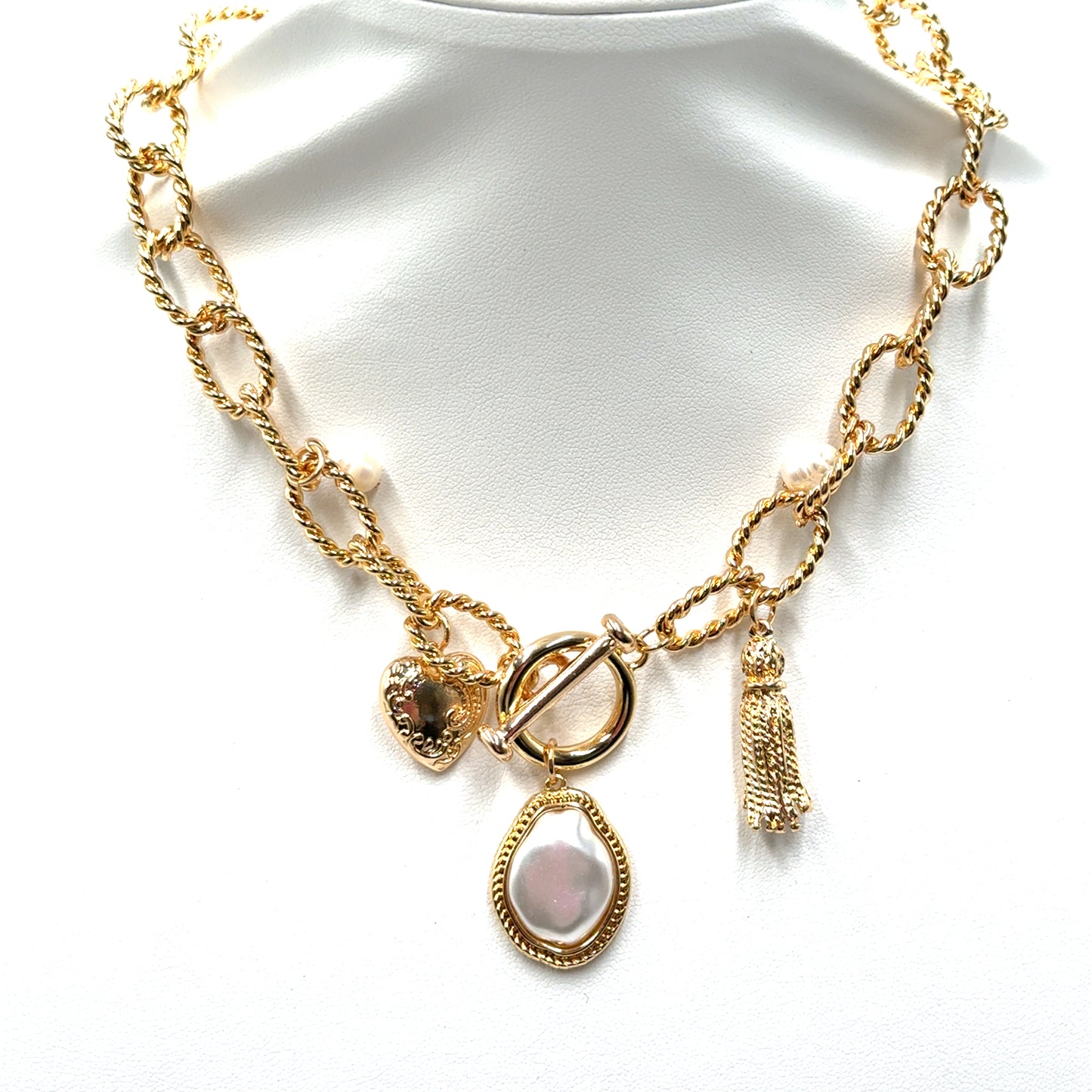 Nicky Pearl Charm Necklace - Born To Glam Born To Glam