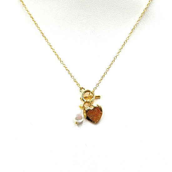 Heart Cluster Charm Necklace - Born To Glam Born To Glam