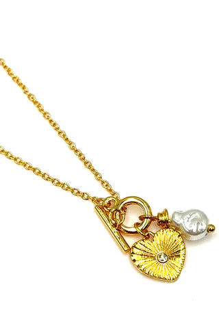 Heart Cluster Charm Necklace - Born To Glam