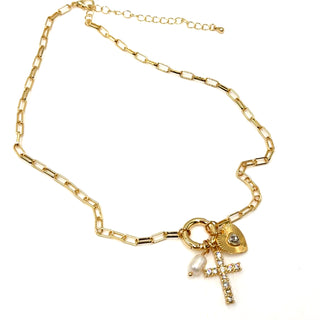 Arya Charm Cluster Necklace - Born To Glam