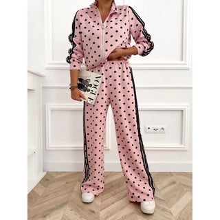 Pink Polka Dot Track Set