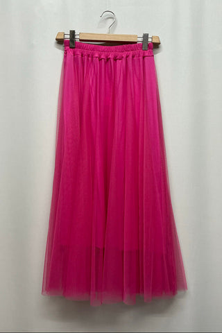 Style the Tulle Pleated Midi Skirt exclusively at Born To Glam