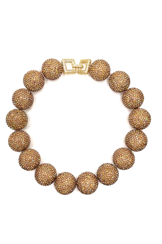 Style the Crystal Sphere Statement Necklace exclusively at Born To Glam