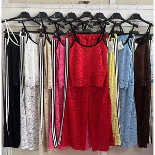 Style the Lace Tank Track Set exclusively at Born To Glam
