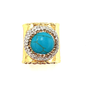 Gemstone & Crystal Adjustable Cuff Ring - Born To Glam