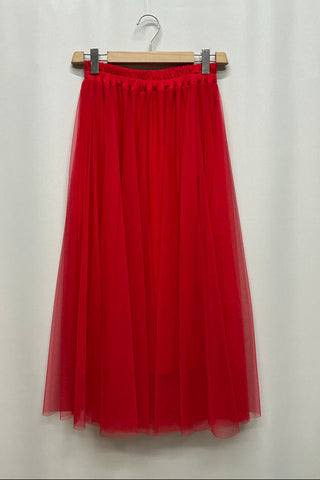 Style the Tulle Pleated Midi Skirt exclusively at Born To Glam