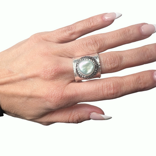 Gemstone & Crystal Adjustable Cuff Ring - Born To Glam