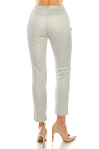 Light Grey Metallic Skinny Pants