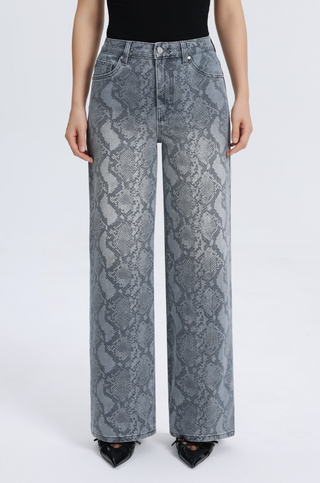 Snakeskin Shade New York High Rise Wide Leg Jeans