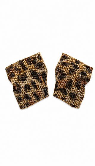 Leopard Sequin Embellished Statement Earrings