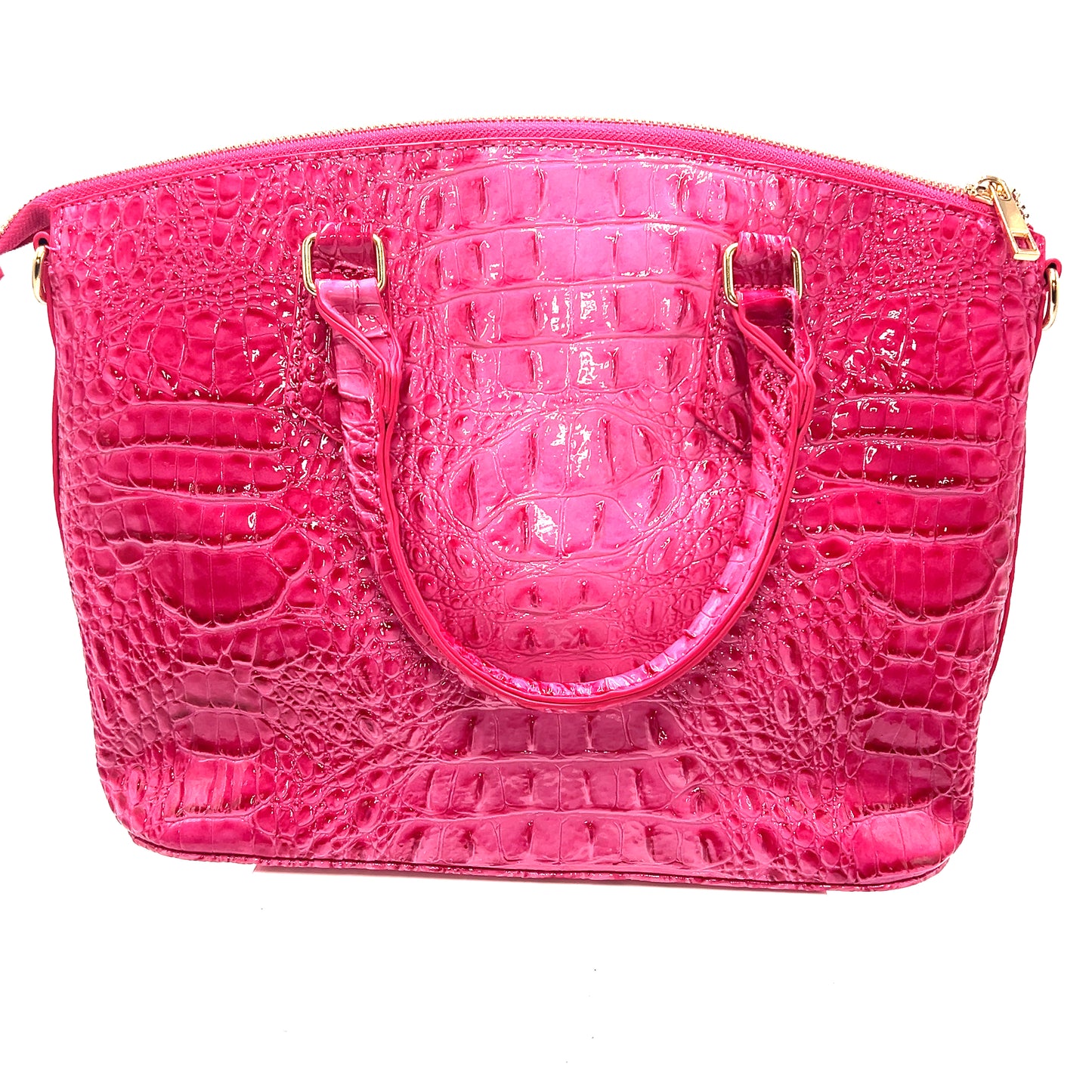 Vegan Leather Crocodile Print Handbag