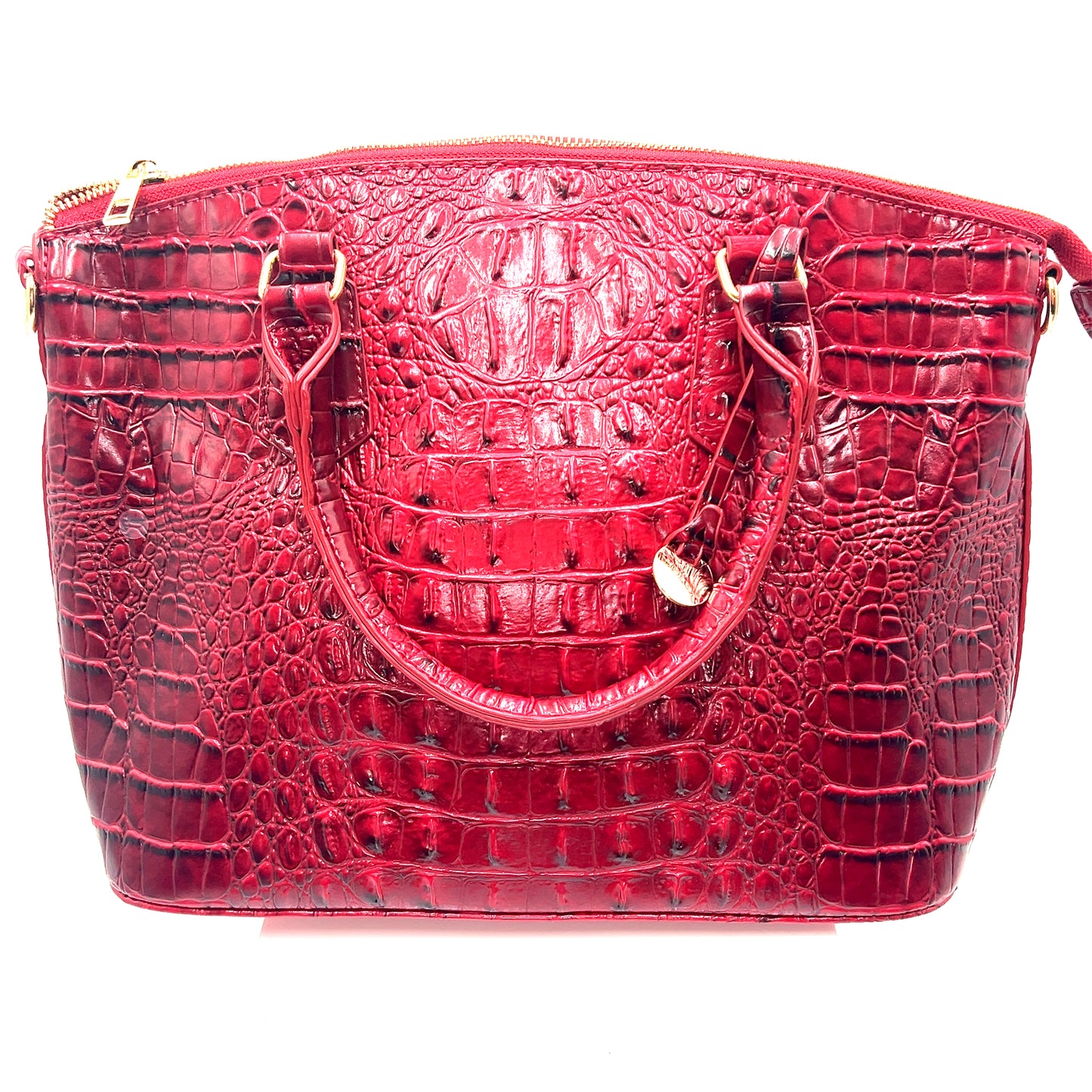 Vegan Leather Crocodile Print Handbag